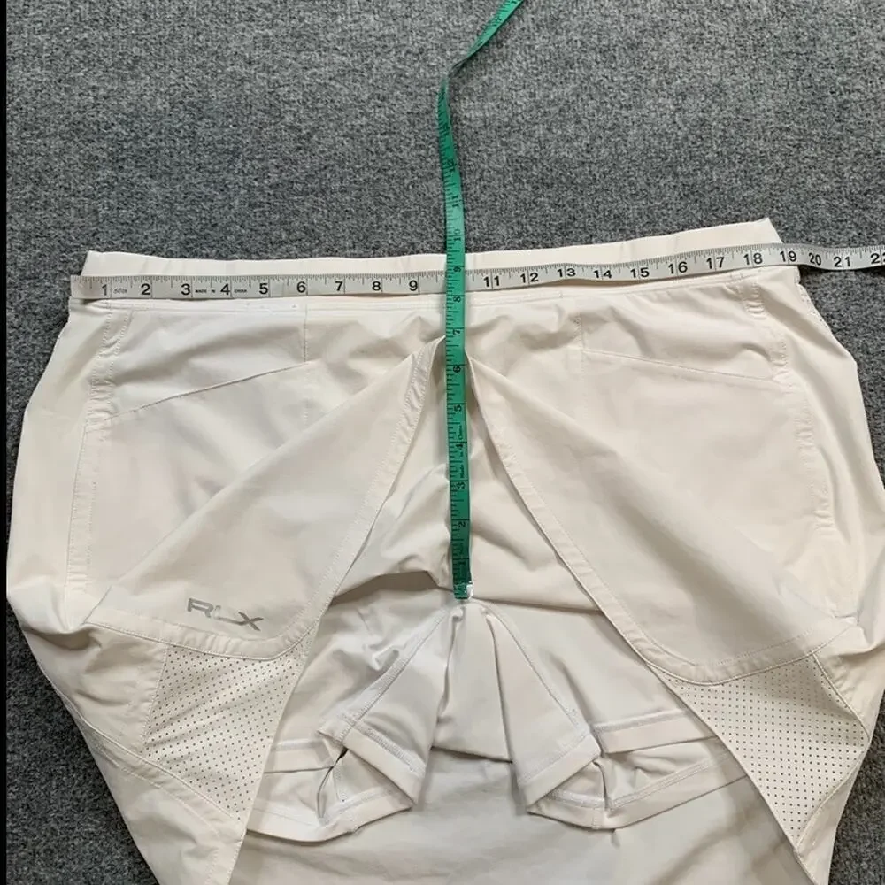 RLX Ralph Lauren Skirt Womens XL Extra Large White Inner Shorts Vented Golf Mini